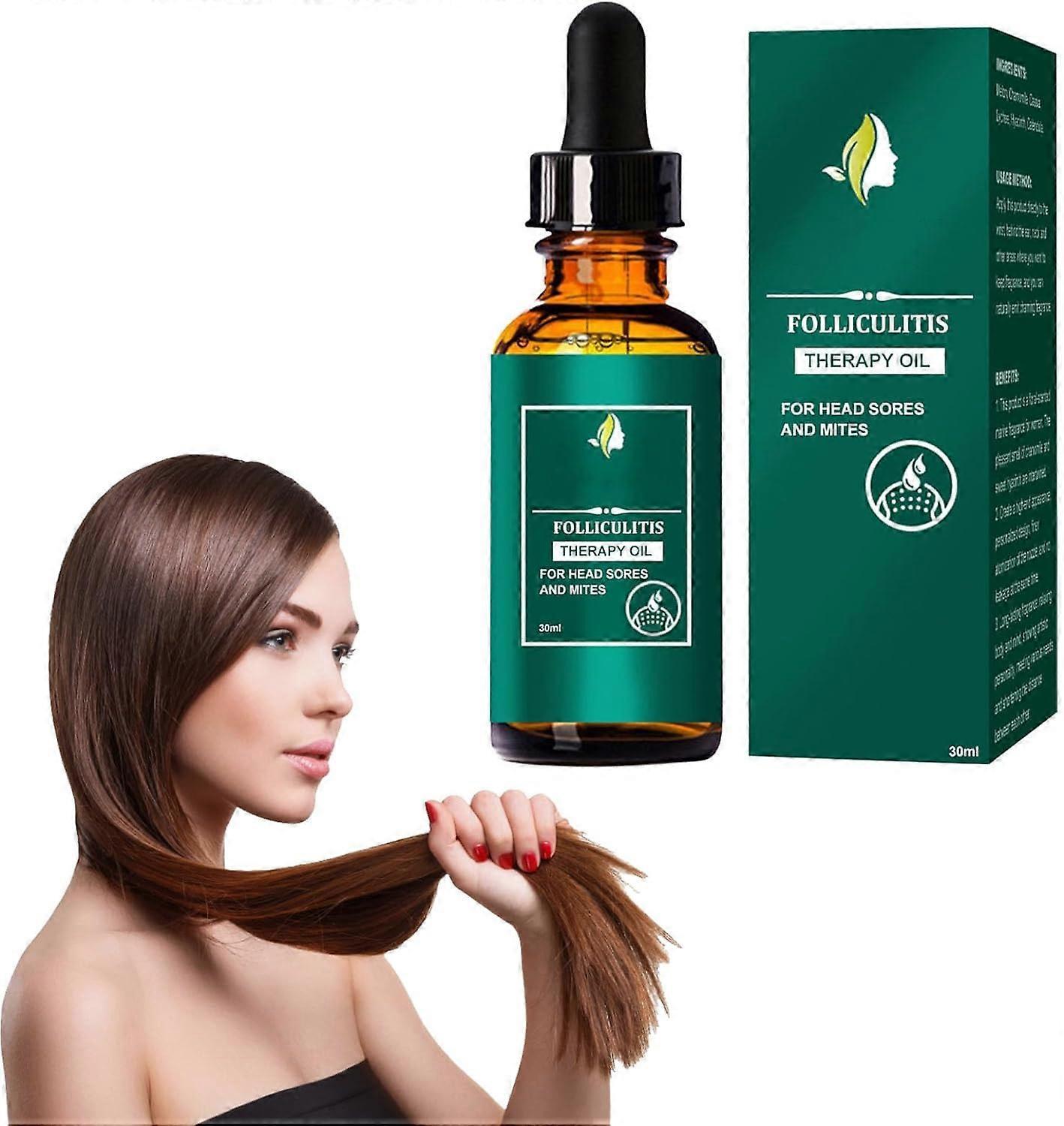 Unbrand Scalp Folliculitis Therapeutics,Herbal Therapeutics for Scalp Folliculitis,Nourishing Hair Oil,Natural Therapeutic Oil for Hair and Scalp 1...