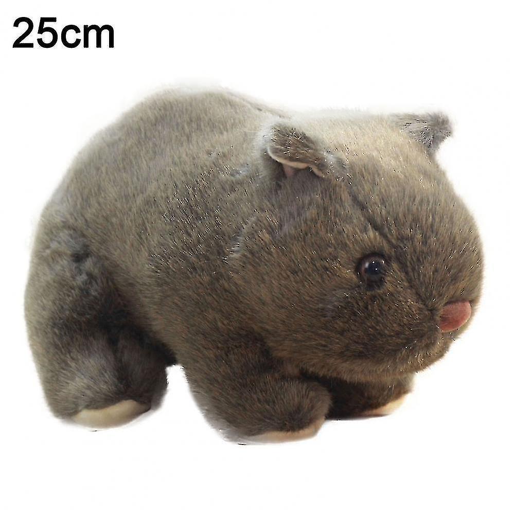 Niutuo Cotton Practical Plush Stuffed Wombat Toy Photograph Prop Stuffed Wombat Toy Lovely Appearance For Living Room Brown 25cm