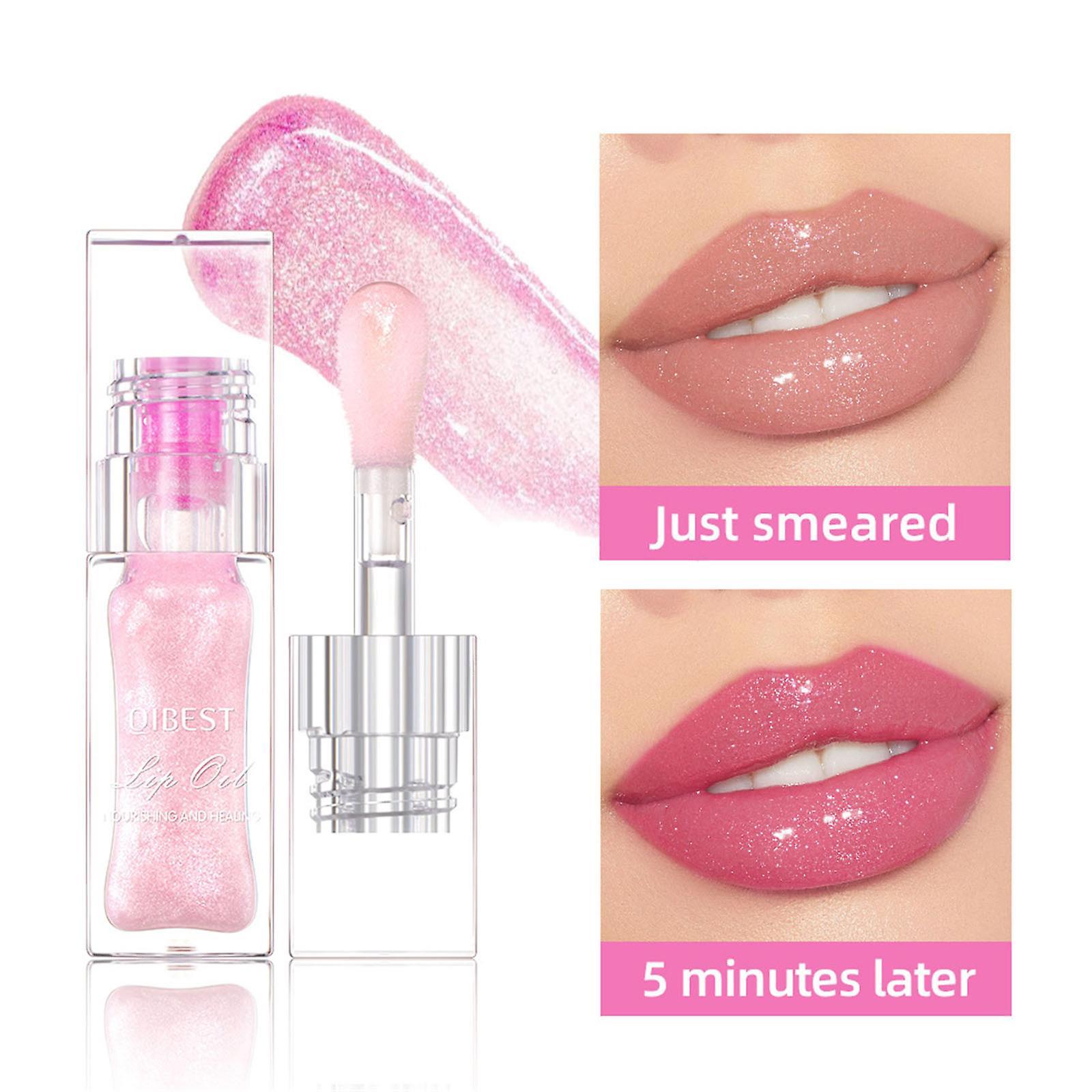 Flye 6.5g Color-changing Lip Oil Lip Plumping Essence Lip Balm Lightening Lip Lines Non-stick Cup Non-fading Lip Glaze Moisturizing Lip Essence Oil...