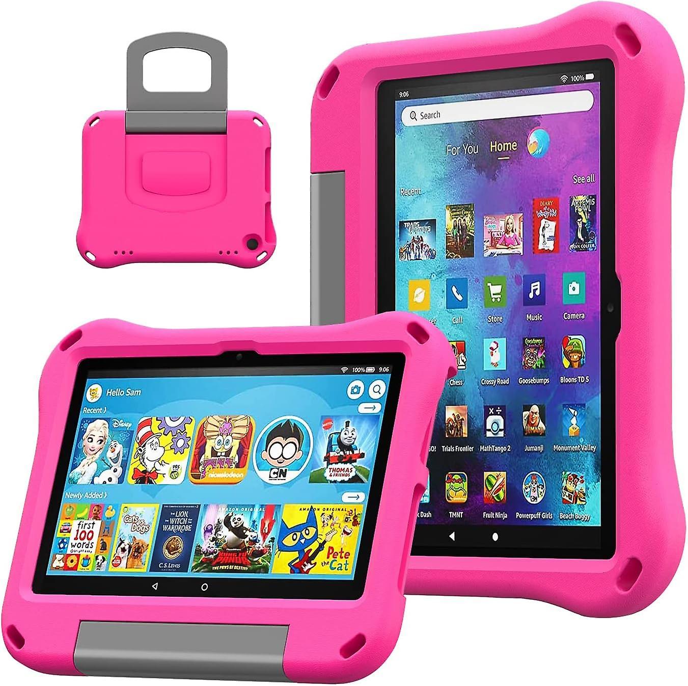 Baiccf Fire HD 8 Tablet Case for Kids,Kindle Fire HD 8 Case,Amazon Fire Tablet 8 Case,DiHines Shockproof Handle Stand Kids Case Cover