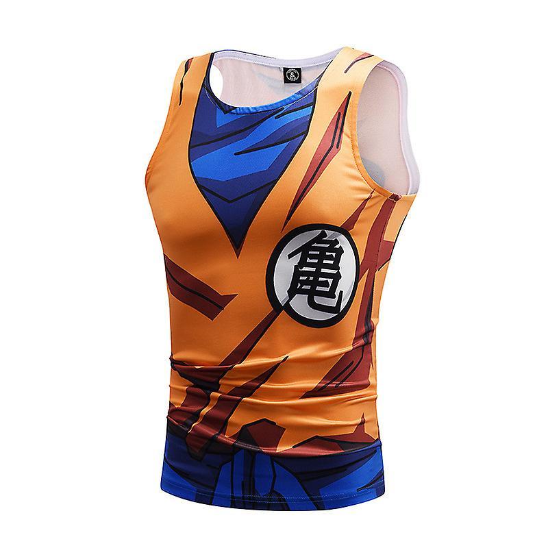 Fsu 3d Dragon Ball T Shirt Slim Fit Homme Compression Costume Vegeta Tshirt Son Goku Men Fitness Leggings Shorts Sportwear T-shirts XL VEST 01