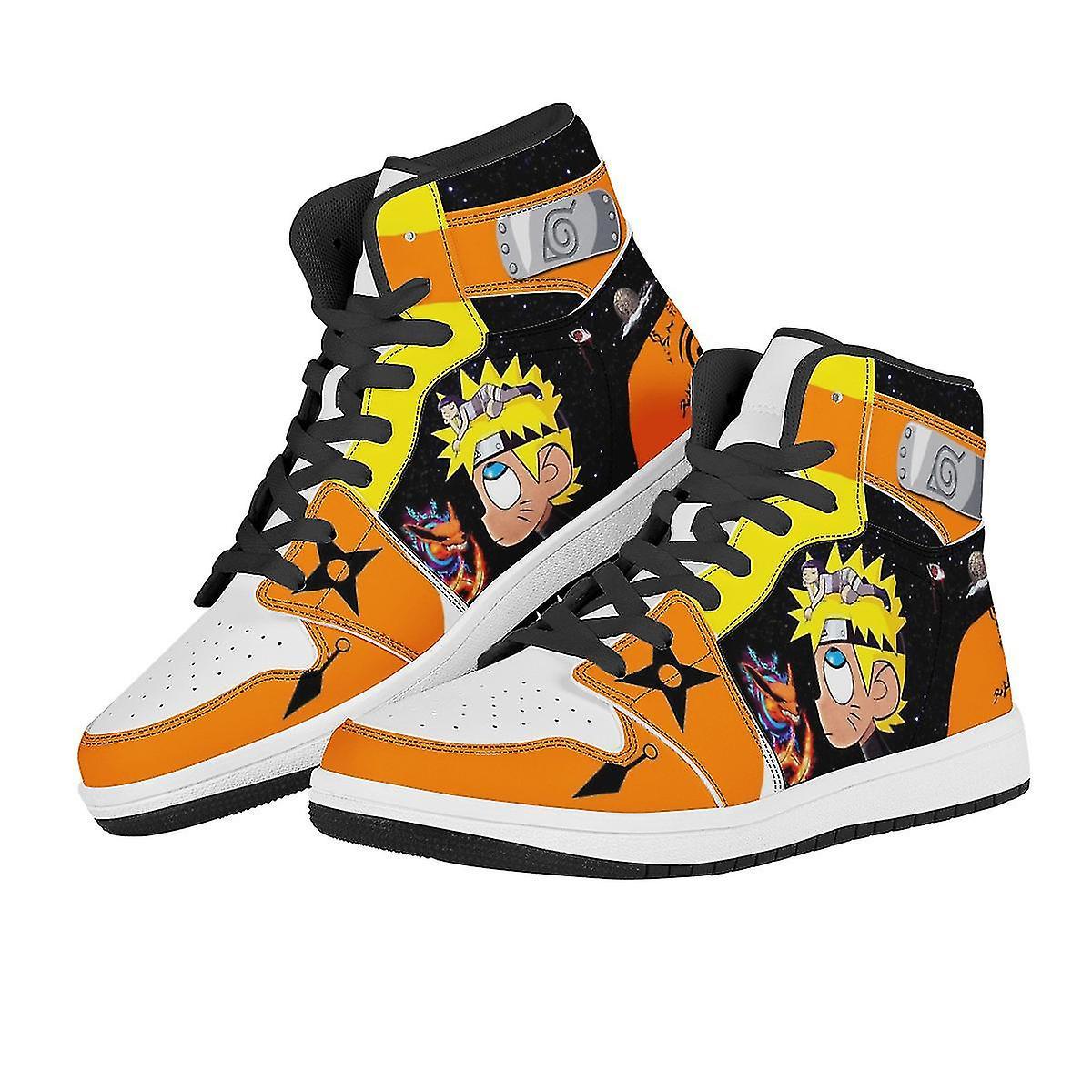 Sfygv Naruto Anime Peripheral Character Image High-top Pu Board Shoes Printed Cartoon Trainers Comfortable And Breathable 39