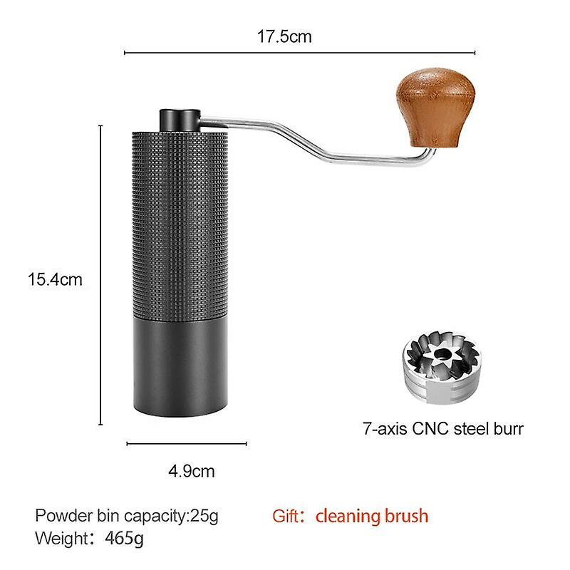 Manual Coffee Grinder Capacity 25g with CNC Stainless Steel Conical Burr - Internal Adjustable Setting,Double Bearing Positionin  Coffee Grinders b...