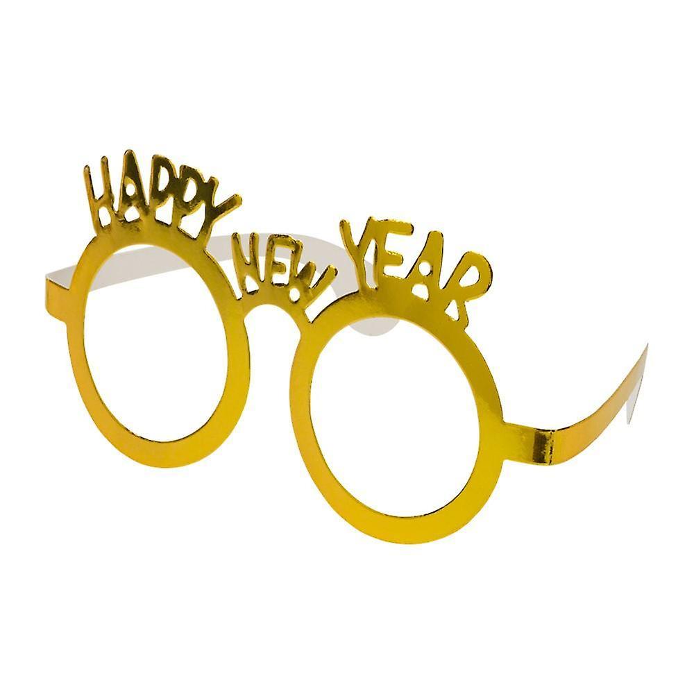 Joker Glasses Happy New Year Gold 6-Pack