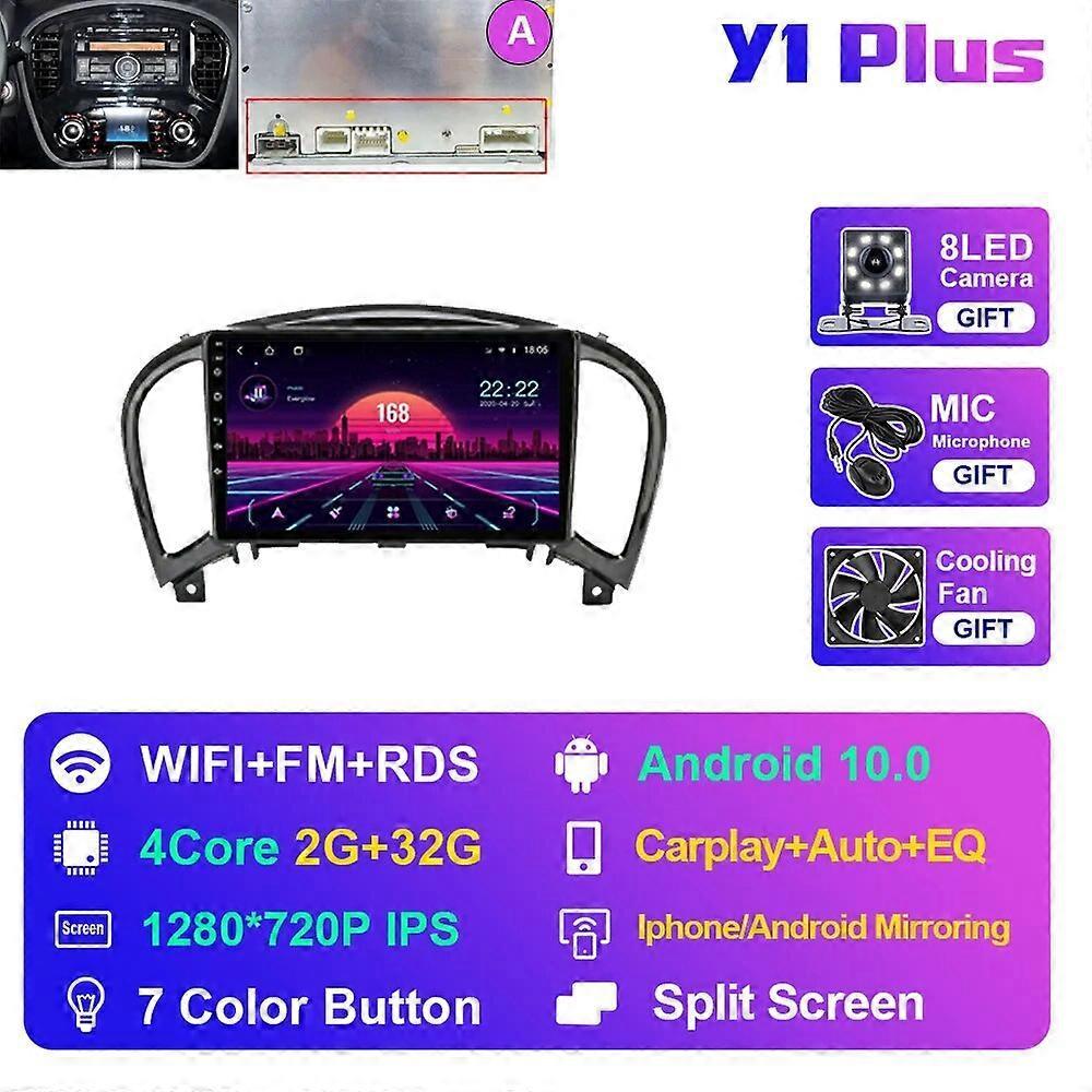 Redkid Android 10 Car Radio for Nissan Juke YF15 2010 2011 2012 2013 2014 GPS Navigation IPS Multimedia Video Player Carplay Y1 2G 32G A