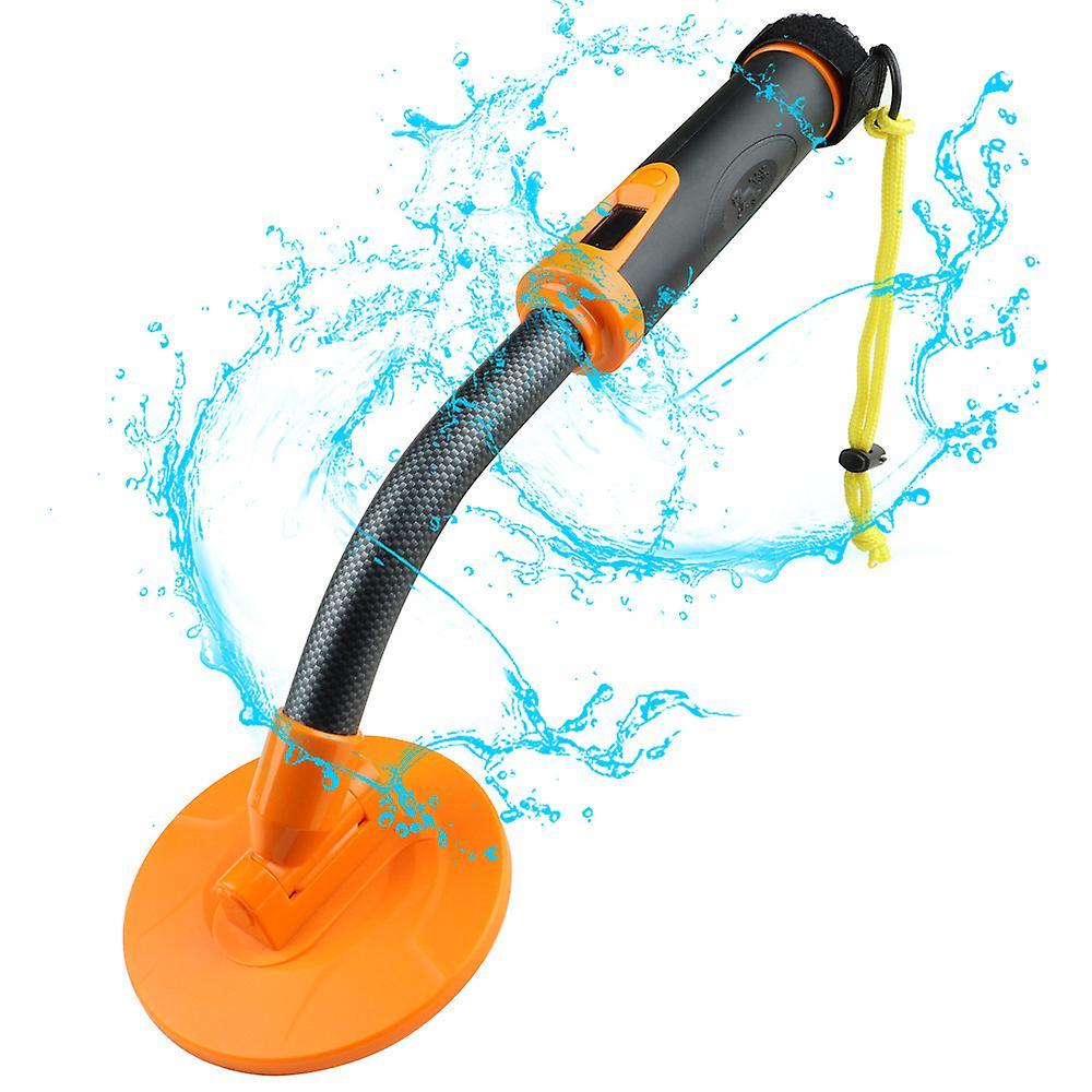 Darmowade Metal Detector Underwater Pinpointer Up To 100 Feet Handheld Portable Waterproof Metal Detecting Tool Orange