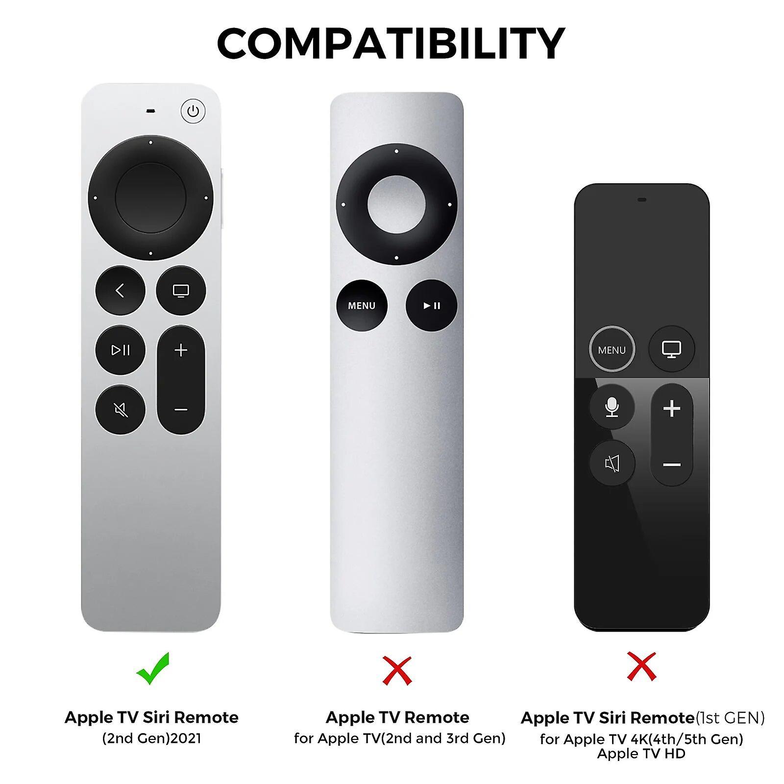 Remote Controls For Apple Tv New 2022 Apple Remote Control Silicone Protective Stripe Anti Slip And Anti Fall Protector Case For Siri Remote 2&...