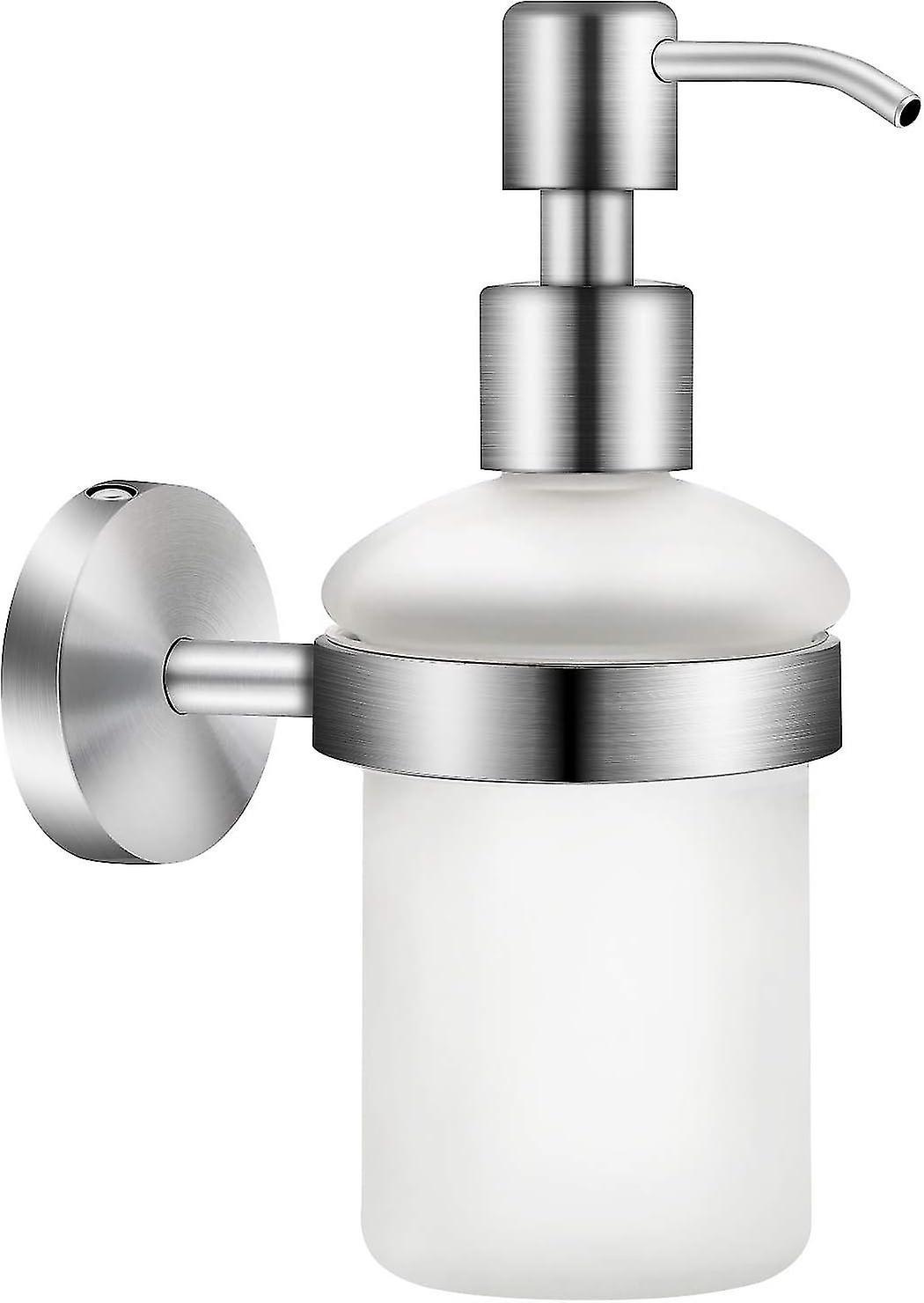 KDSKSC Wall Mounted Soap Dispenser 304 Stainless Steel 200ml Shampoo Shower Gel Bottle Manual Soap Holder Dispenser