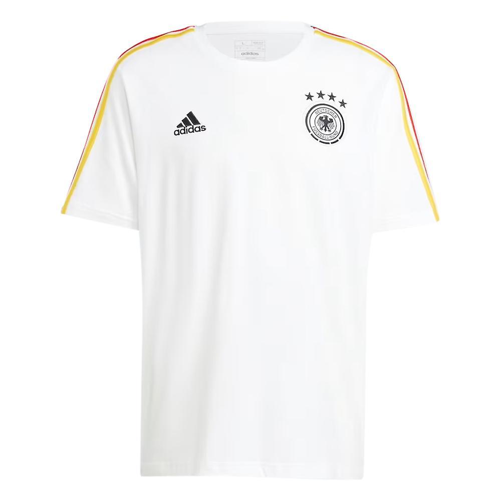 Adidas 2024-2025 Germany 3S DNA Tee (White) Small 36-38 inch Chest