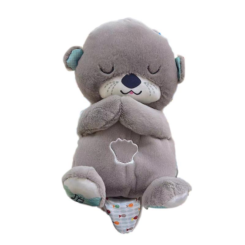 Bluethy Musical Otter Plush Toy with Lullaby Soothing Sound Light Washable Breathing Stuffed Otter Comfort Doll Plushie Newborn Infant Boys Girls G...