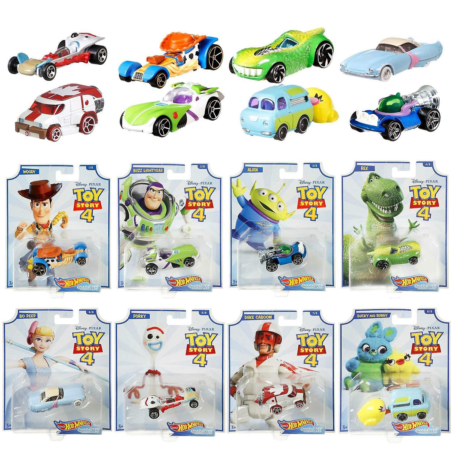 8-Pack Hot Wheels Cars Toy Story 4 Racers 1:64 Cars Metal