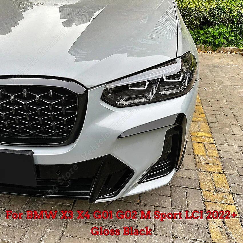 Bicaco For Bmw X3 X4 X5 G01 G02 G05 M Sport 2018-2023 Front Spoiler Bumper Lip Side Splitter Body Kit Gloss Black Abs Car Accessories 22-23 Gloss B...