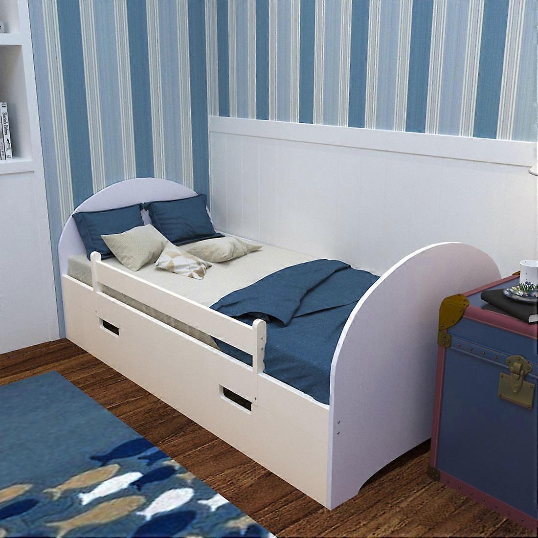 Living And Home Bed Frame Pine Wood Toddler Bed With Storage Drawers Kids Bed Frame