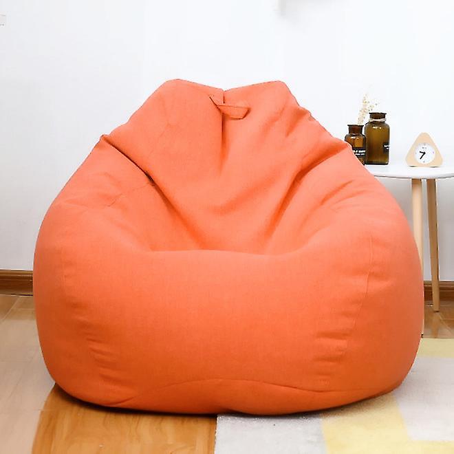 FLARUT Large Bean Bag Chair Sofa Couch Cover Indoor Lounger No Filling Grey Orange 80-90cm