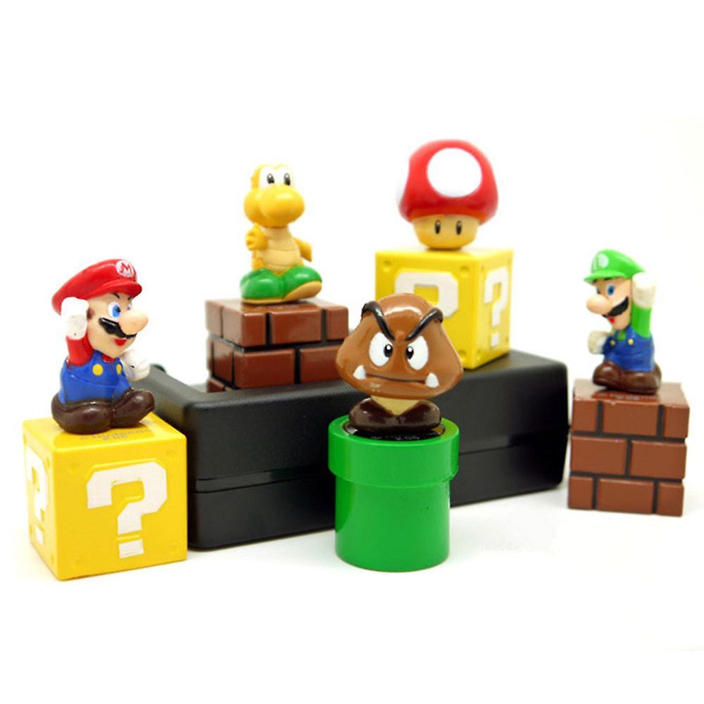 Shinestar Super Mario Mini Figures Collectible Model Doll Toys Set Birthday Cake Toppers Ornament Kids Game Fans Gifts Home Decoration