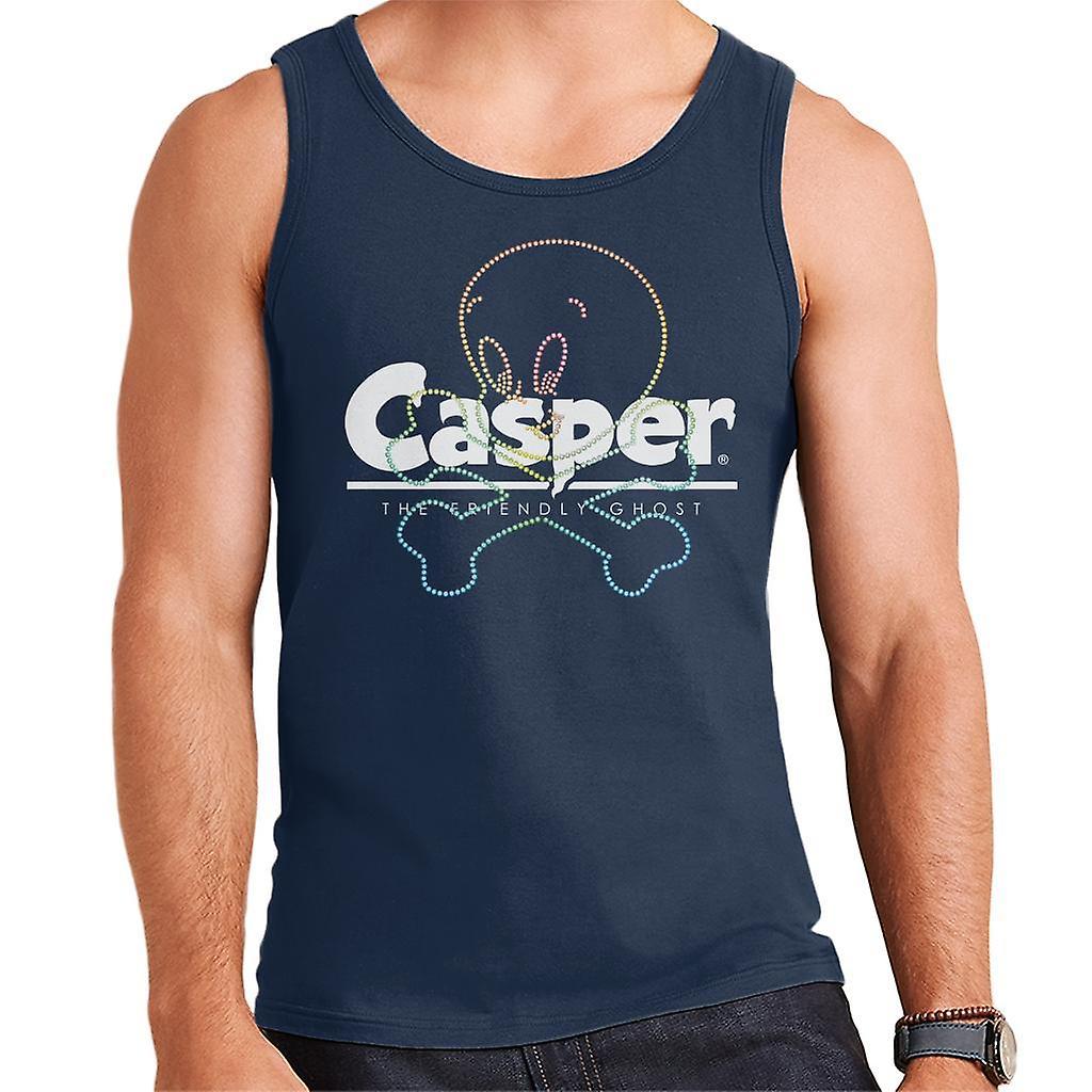 Casper The Friendly Ghost Crossbones Men's Vest Navy Blue Large