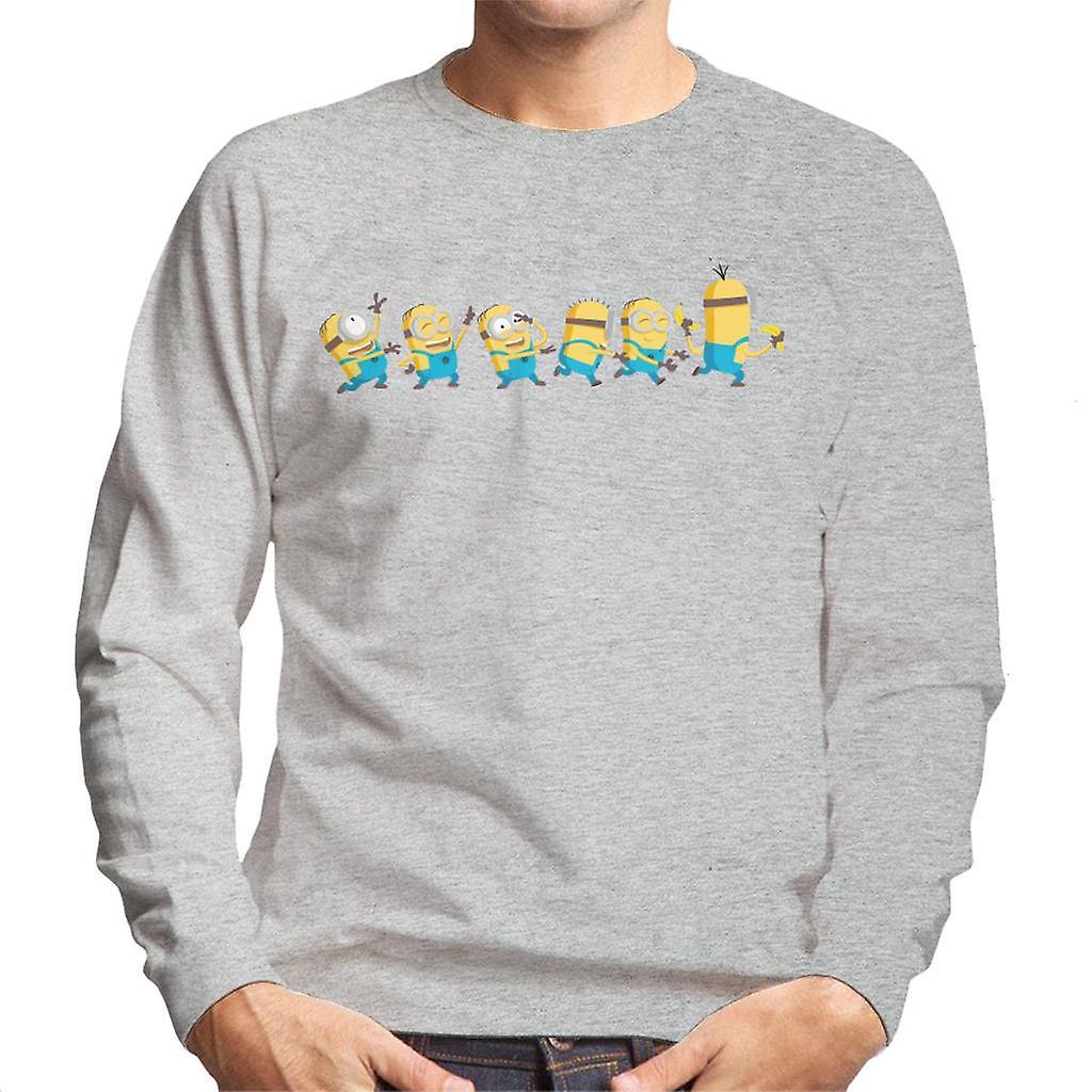 Despicable Me Minions Celebration Line Men's Sweatshirt Heather Grey XX-Large