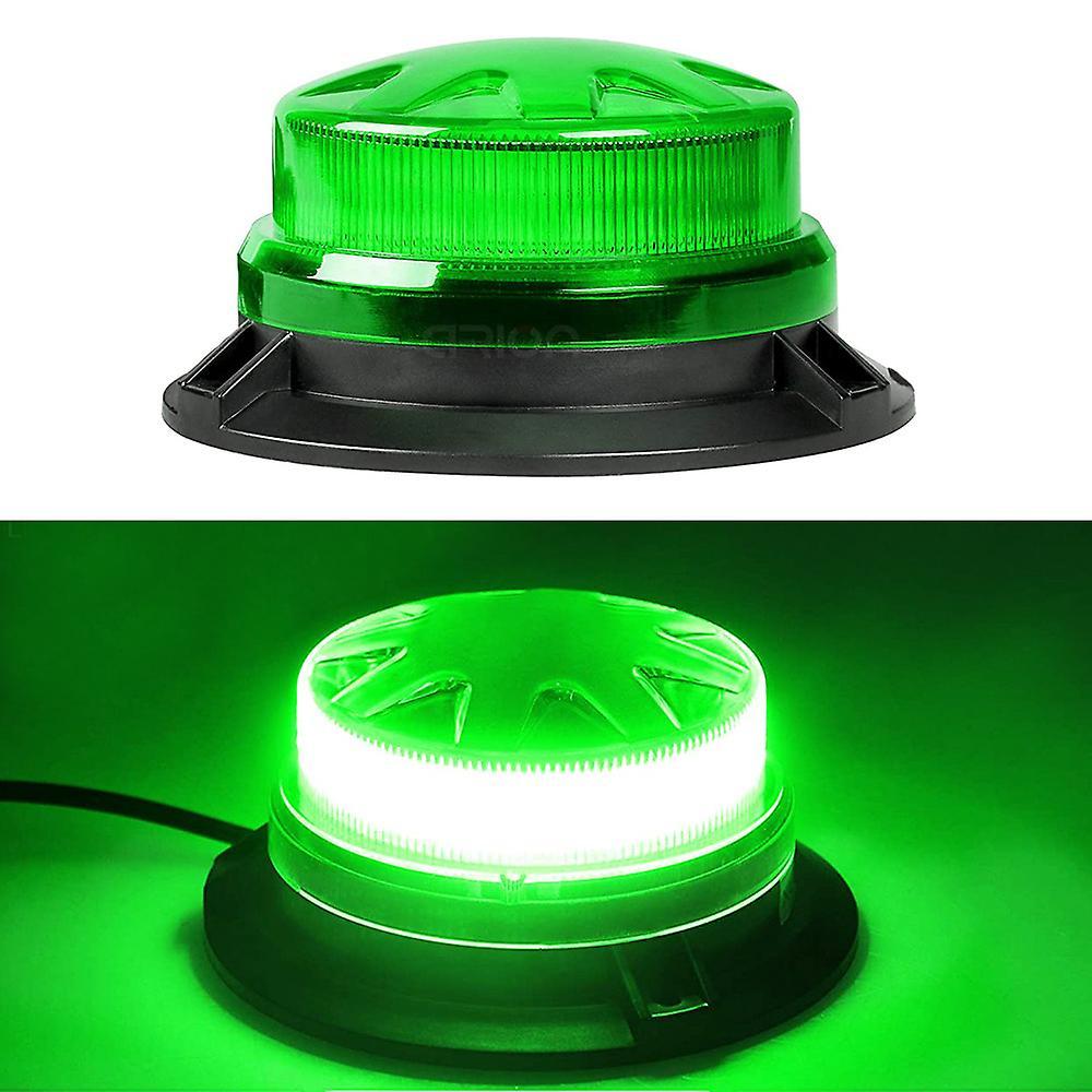 Jimonzi Magnetic Base LED Blue Emergency Strobe Light Car Police Roof Flashing Hazard Warning Light 12V/24V Vehicle Safety Beacon Lamp Green