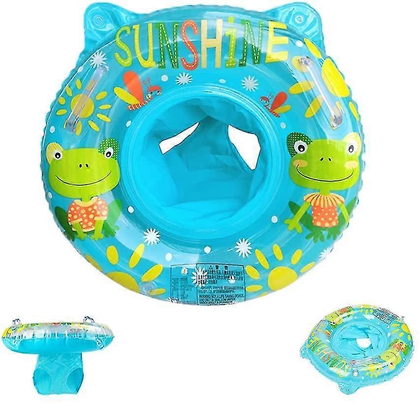 Tinor Baby Swimming Ring, Swimming Aid Baby Inflatable Float Ring Swimming Seat Baby For Toys 6 Months To 36 Months Frog - blue