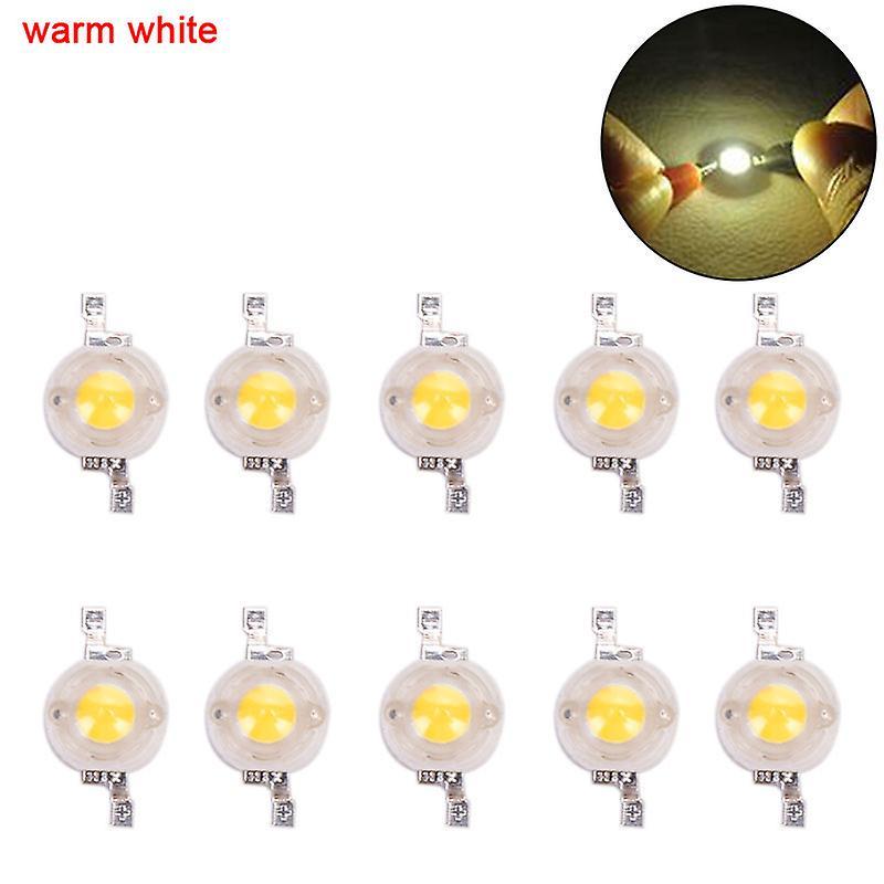 He Fei Mao Qiang Dian Zi Shang Wu You Xian Gong Si 10pcs 1W High-Power Led Lamp Highlighting Lights Bead High-Power Lamp Bead warm white