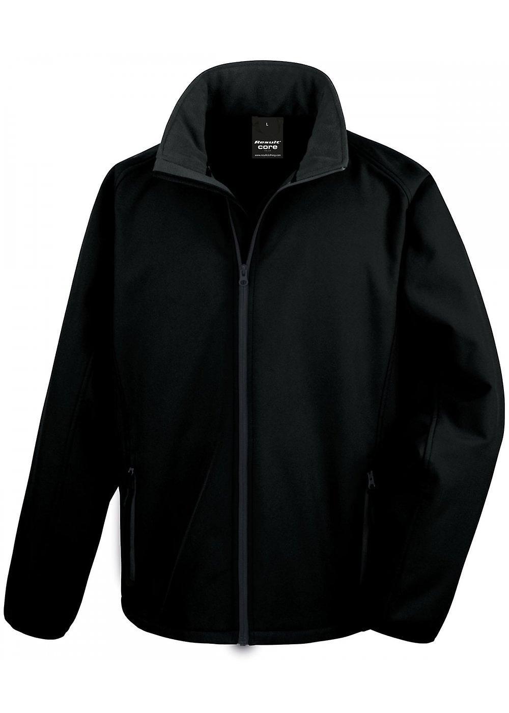 Men's Result Core Printable Softshell Jacket R231M Black / Black 2xl