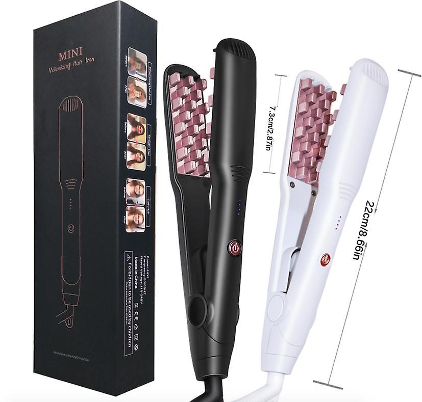 Axxx Hair Plumping Iron Increases Hair Volume Texture Ceramic Plate $ Mini Fluffer Anion Curling Iron $ Corn Whisker Grid Curling Straight Dual-pur...