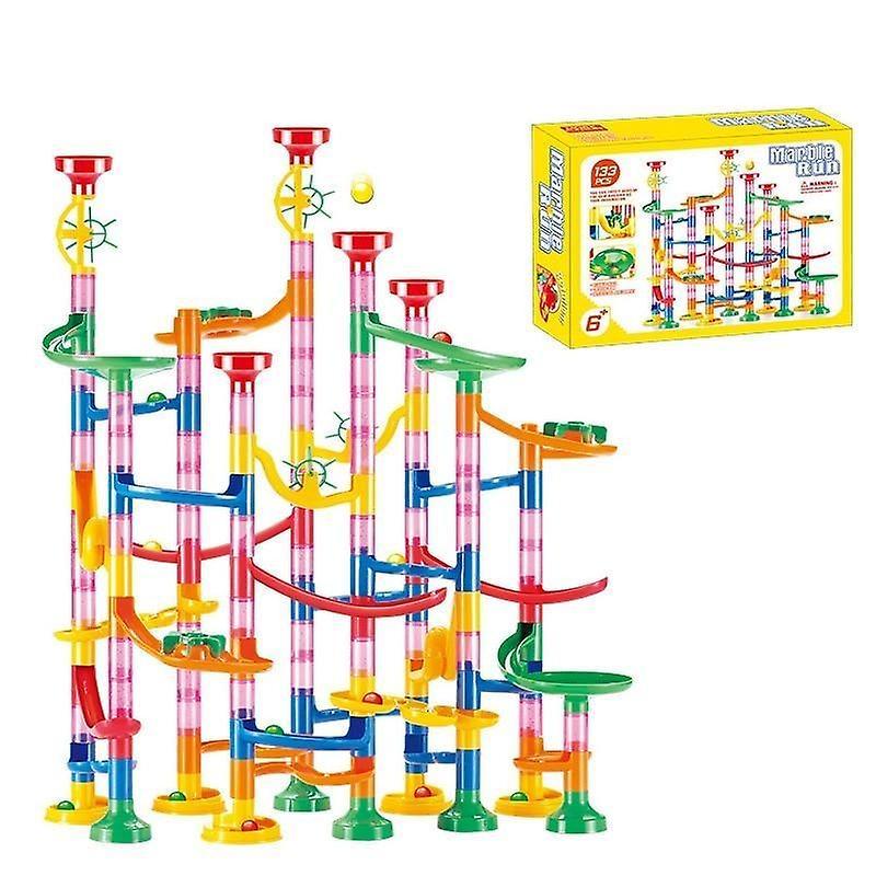 Slowmoose Construction Marble Run Race Track Building Blocks, 133pcs original Box