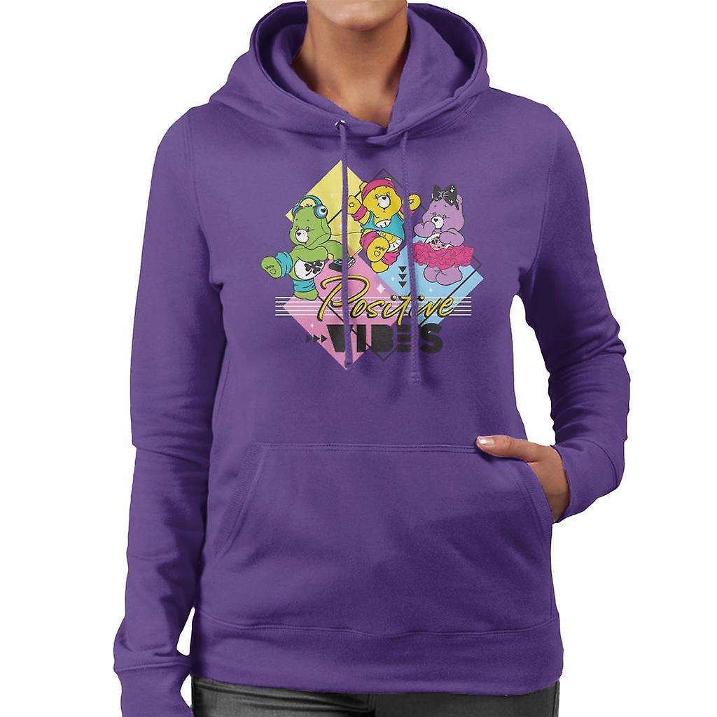 Care Bears Good Luck Bear Positive Vibes Women's Hooded Sweatshirt Purple XX-Large