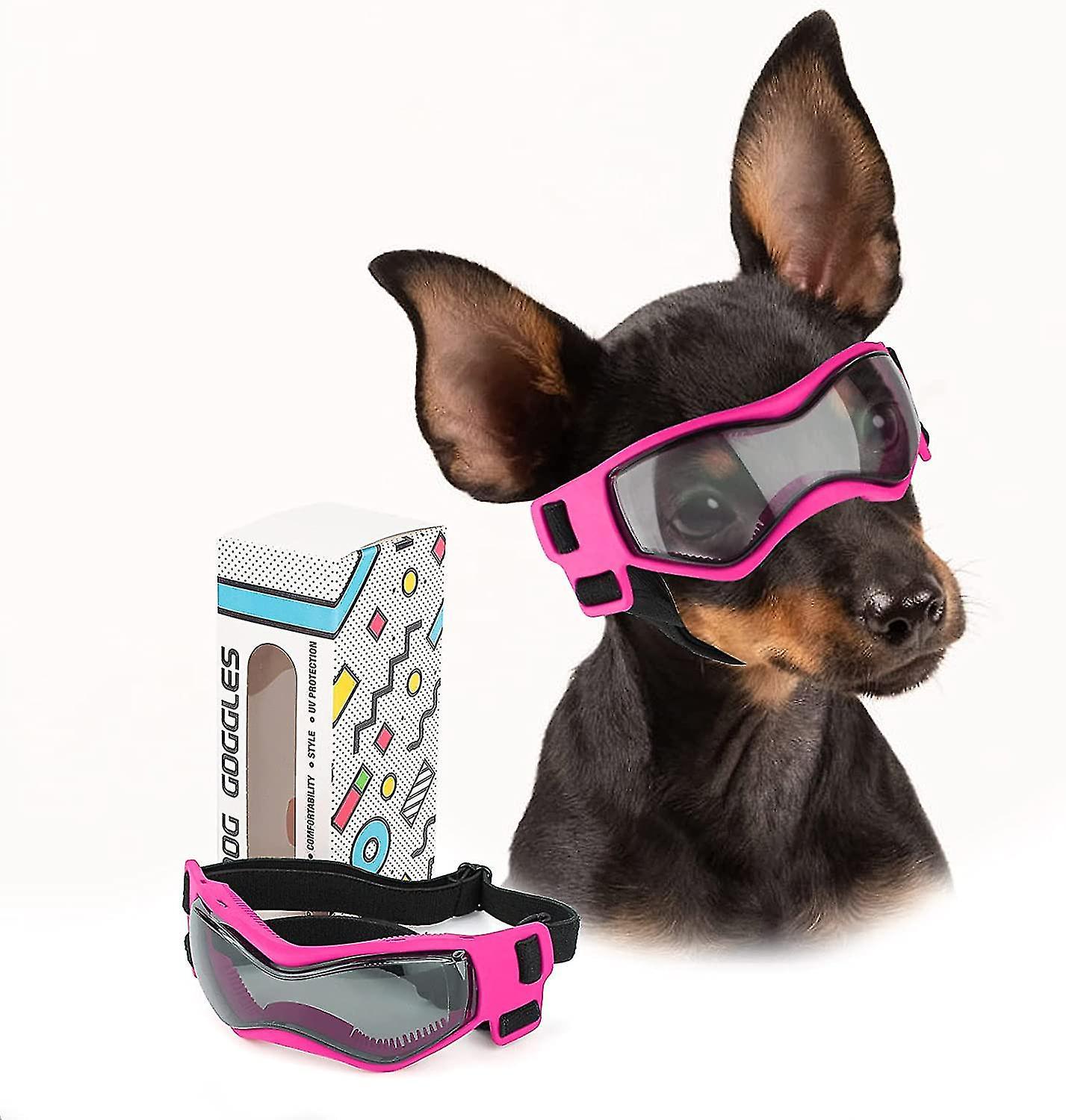 Tianzun Dog Goggles Small Breed, Uv Protection Dog Sunglasses Medium Breed Dog Goggles Wind Dust Proof With Adjustable Straps