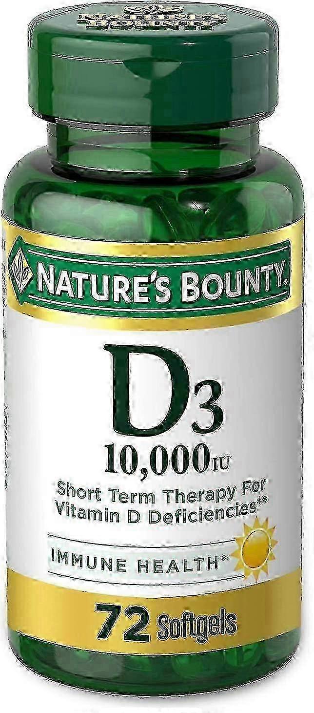 Natures Bounty Nature's Bounty D3, 10000 Iu, Vitamin Supplement, Softgels, 72 Ea