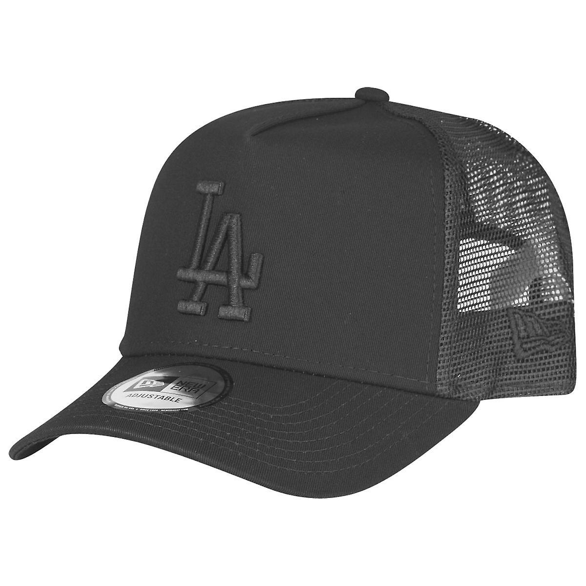 New Era Adjustable Trucker Cap - Los Angeles Dodgers Black One Size