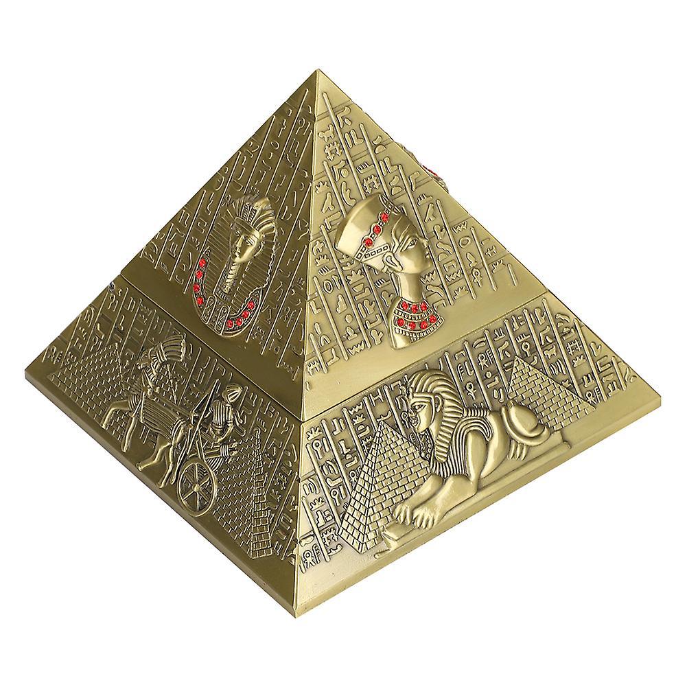 Egyptian Pharaoh Pyramid Ashtray Egyptian Pharaoh Pyramid Shape Metal Ashtray (Bronzed)