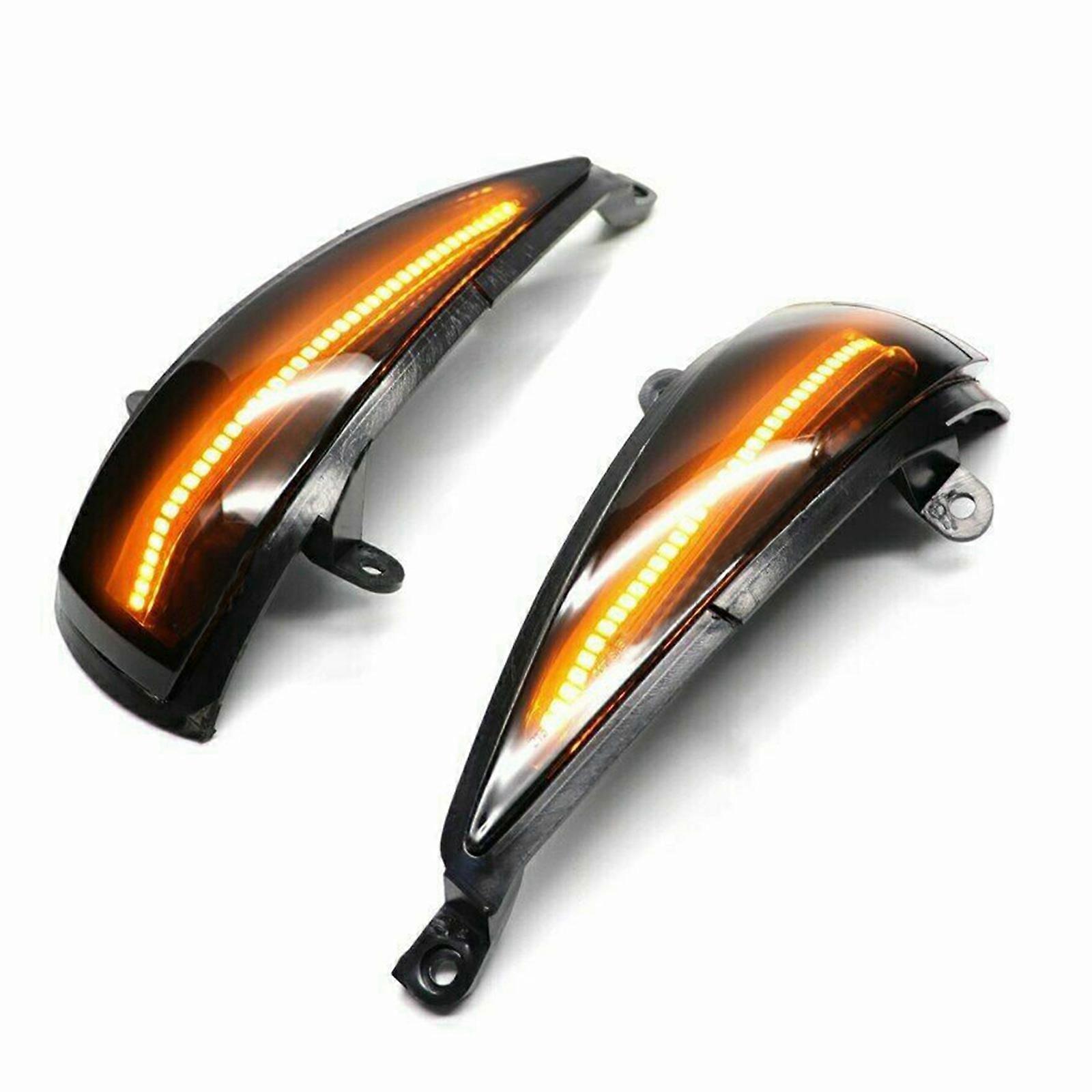 Unbrand 2x Dynamic Black Wing Mirror LED Indicators for Honda Civic MK8 05-2012 car lighting