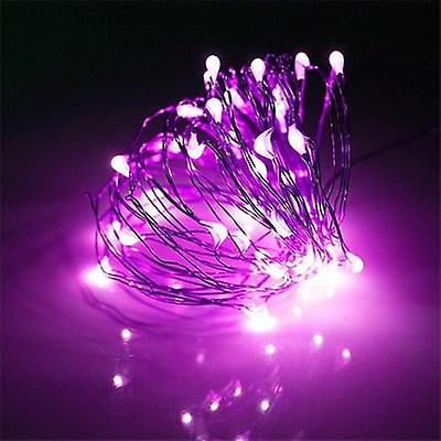 Slowmoose Waterproof, Battery Operated-led String Lights For Outdoor/indoor Decoration Purple 3M 30leds