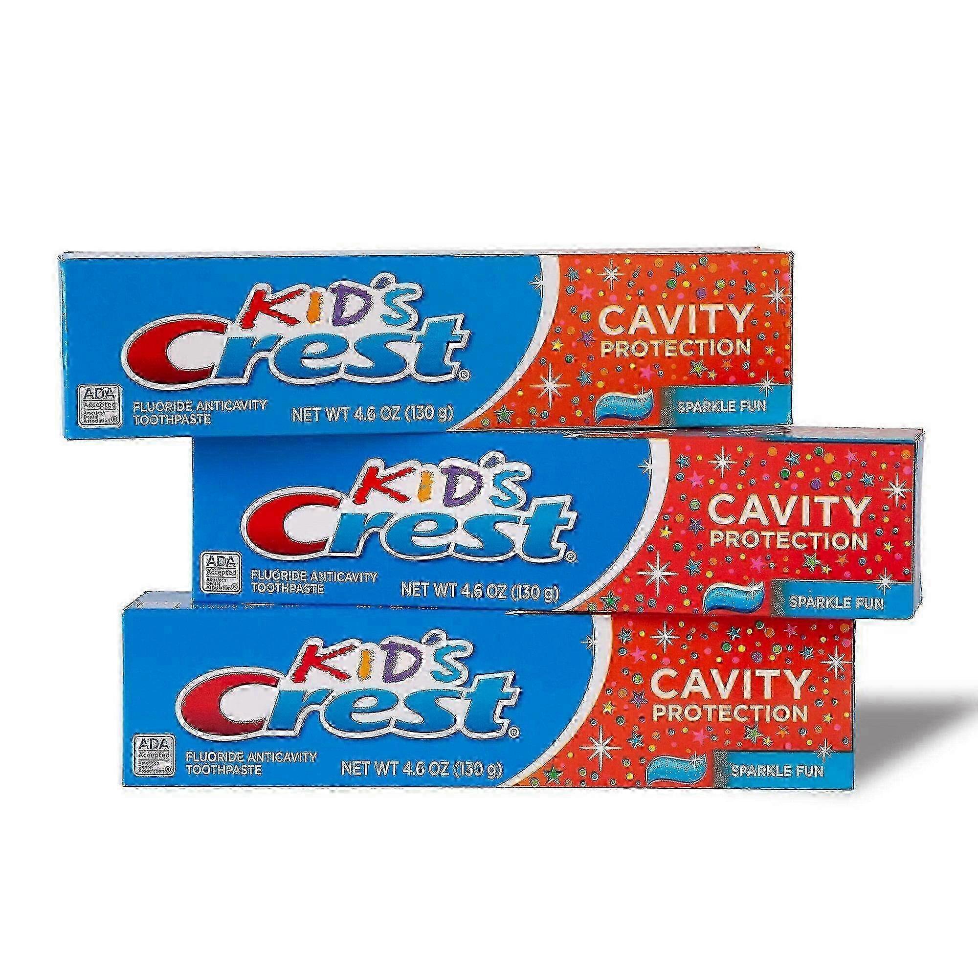 Crest Kids Cavity Protection Sparkle Fun Flavor Toothpaste, 4.6 Oz X 3 Ea