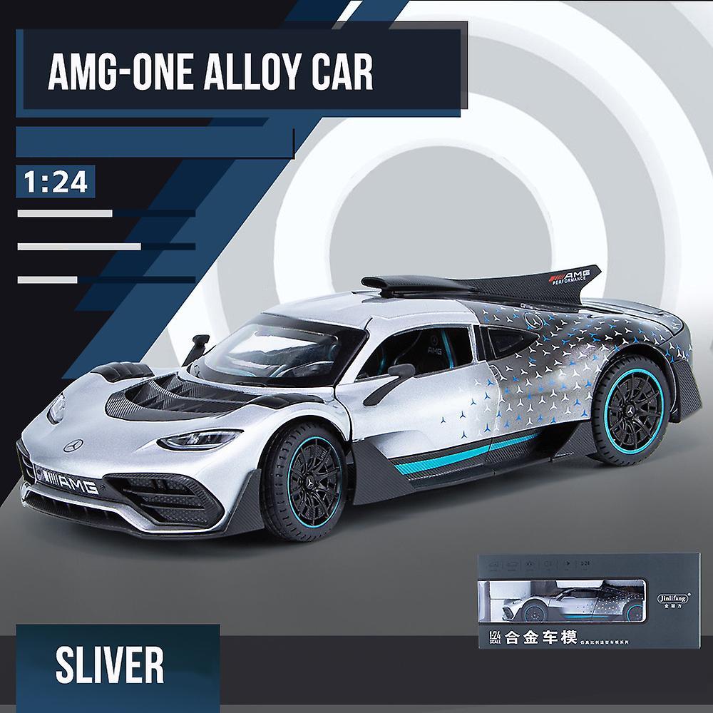 Toy Cars 1:24 Simulation Bensi Amg One Sport Alloy Car Model Diecasts Toy Vehicles Cars Decoration Kid Toys For Children Christmas Gifts Sliver Wit...