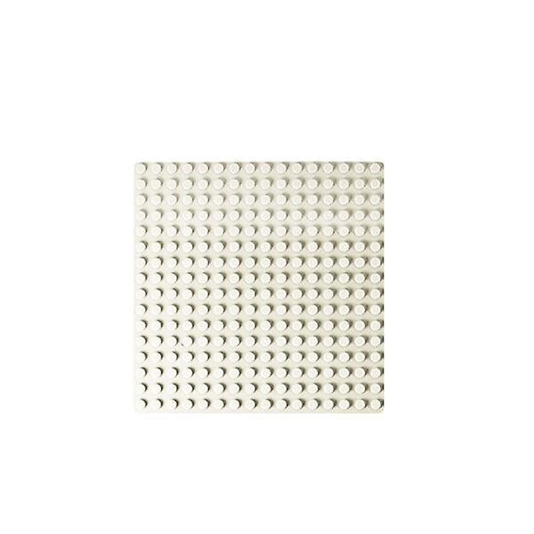 Slowmoose Dots Classic Base Plates Blocks - Small Size Bricks Baseplates, Construction 16x16 white