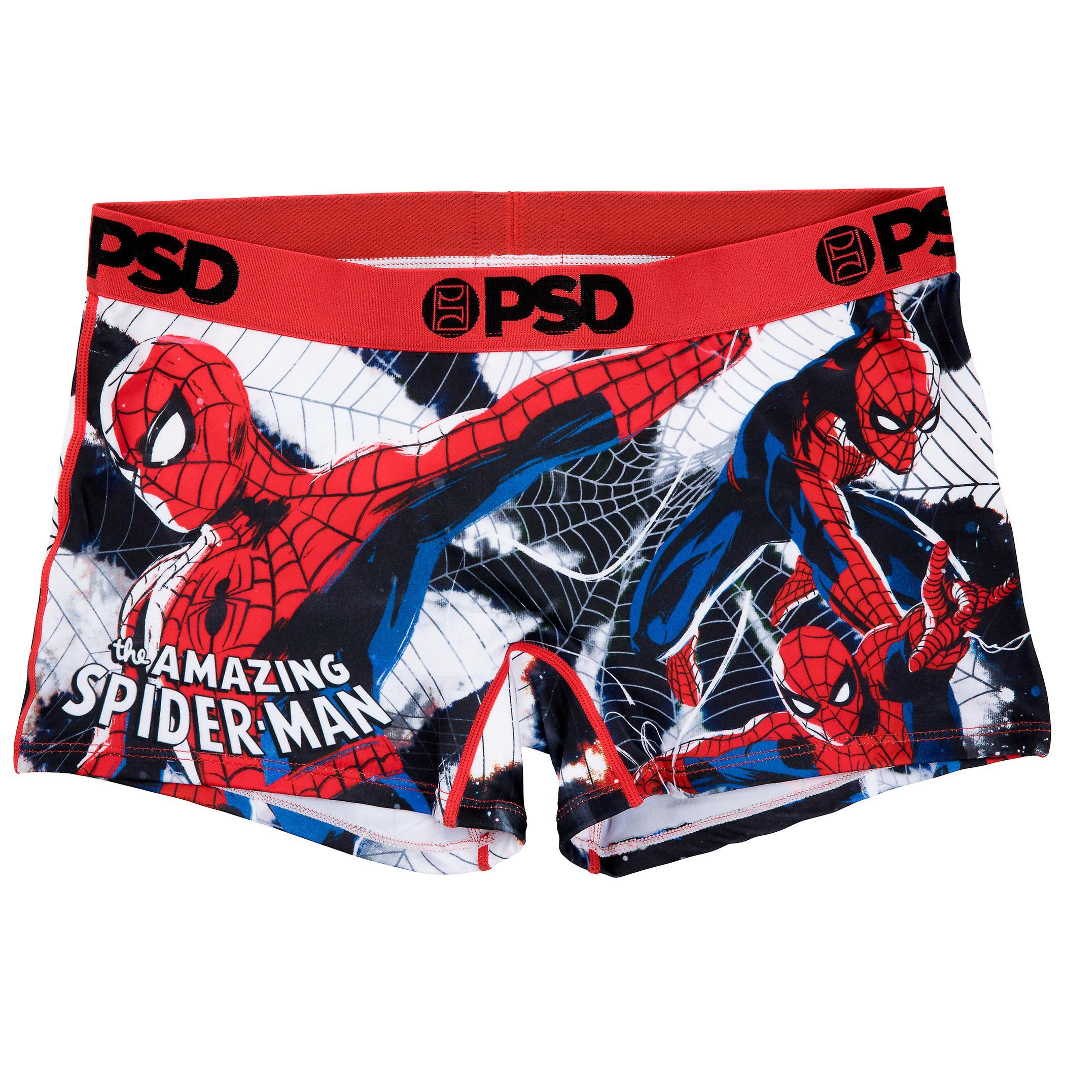 Marvel Spider-Man Radial Tie-Dye PSD Boy Shorts Underwear Multi-Color X-Small