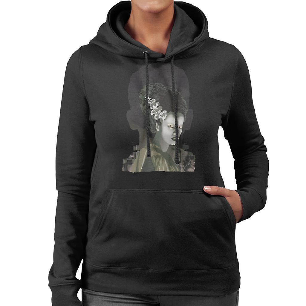 The Bride Of Frankenstein Head Women's Hooded Sweatshirt Black XX-Large