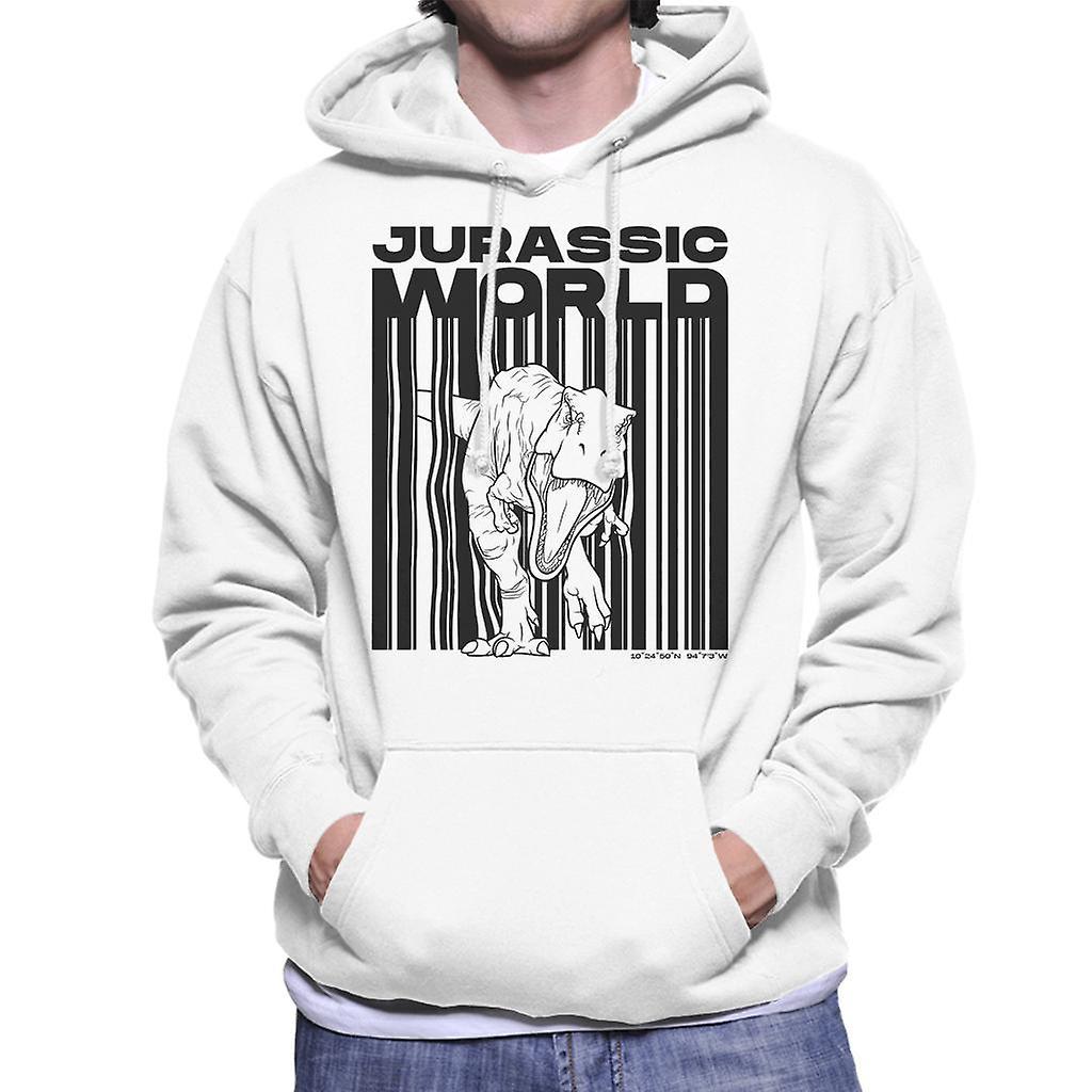 Jurassic Park Jurassic World Tyrannosaurus Rex Men's Hooded Sweatshirt White Small