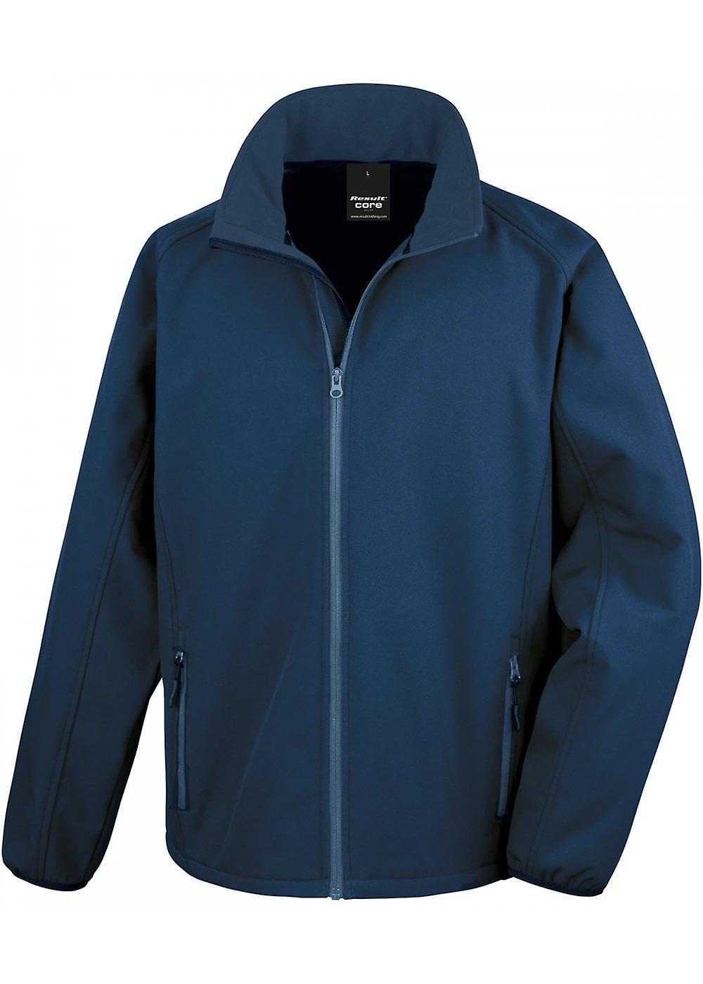 Men's Result Core Printable Softshell Jacket R231M Navy/ Navy