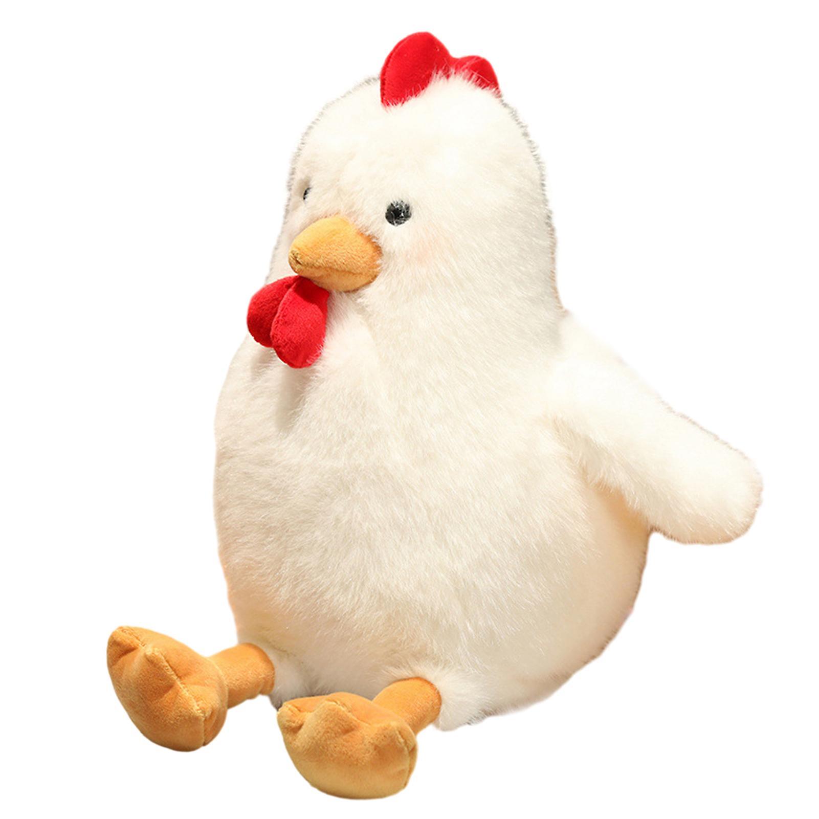 Yamaler Chicken Plush Toy Soft Cotton Fully Filled Lovely Simulation Poultry Doll Plushies Companion Sofa Cushion Stuffed Animal Cartoon Rooster Do...