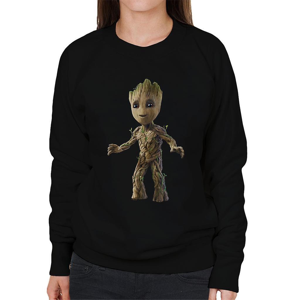 Marvel Guardians Of The Galaxy Vol 2 Groot Women's Sweatshirt Black X-Large