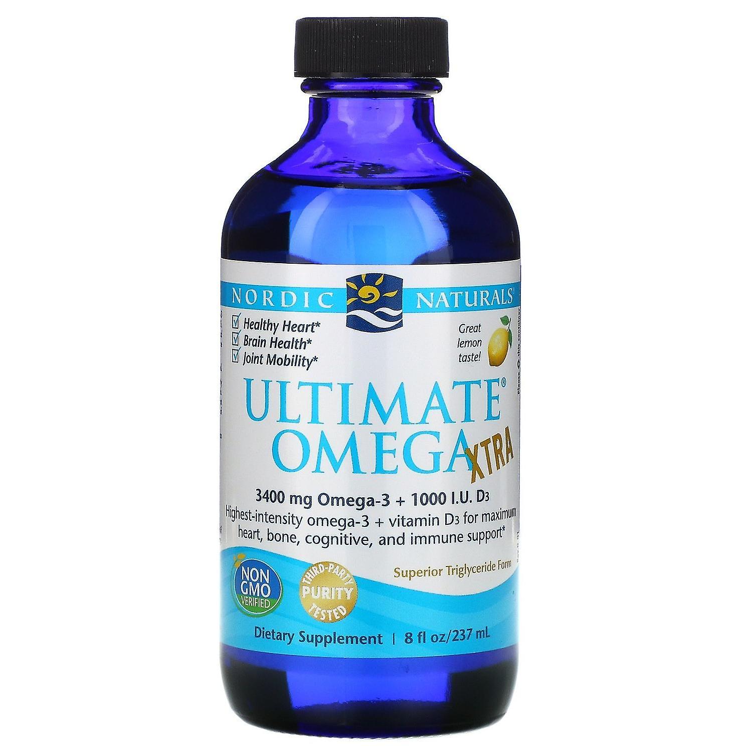 Nordic Naturals, Ultimate Omega Xtra, Lemon, 8 fl oz (237 ml)