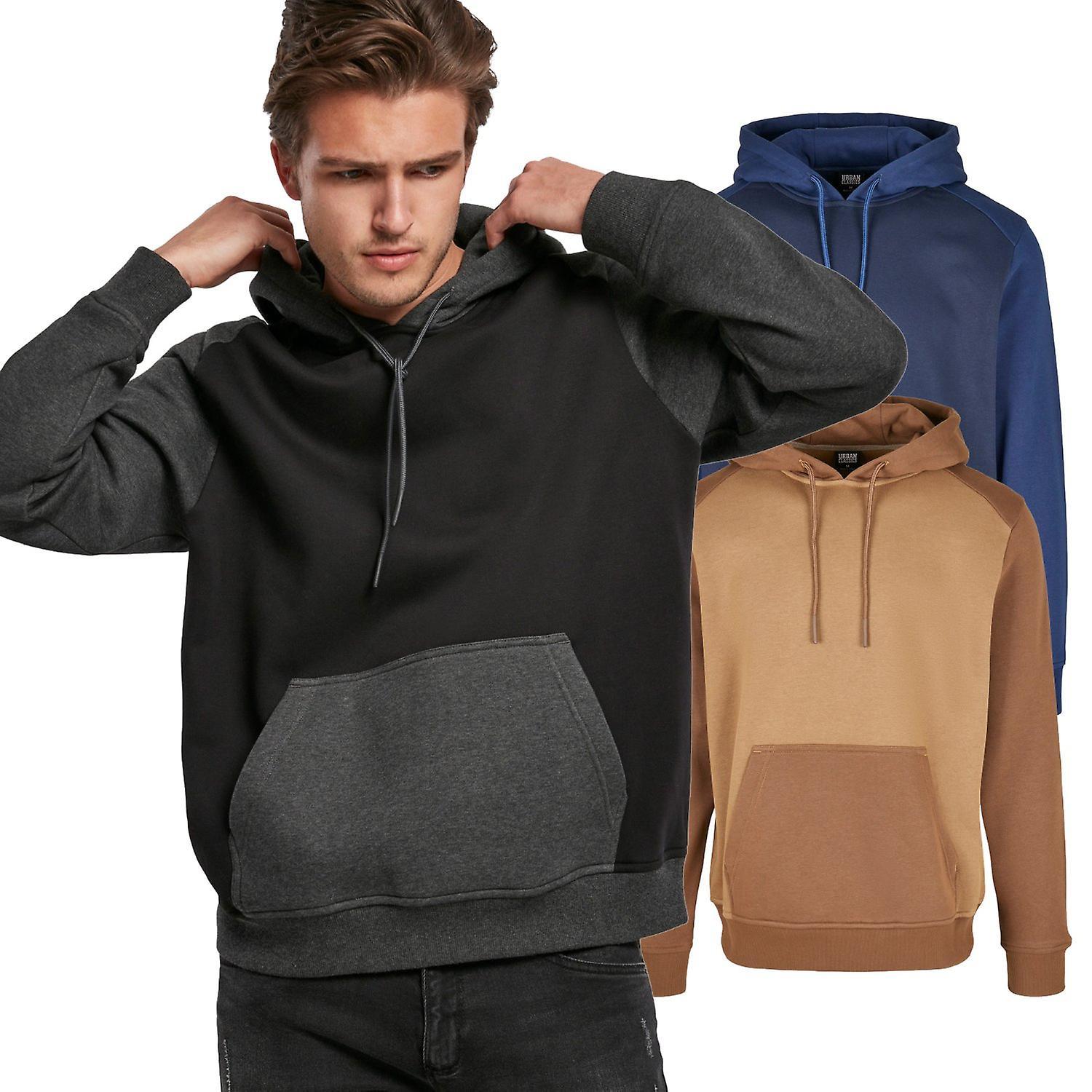 Urban Classics - 2-TONE Raglan Fleece Hoody Brown M