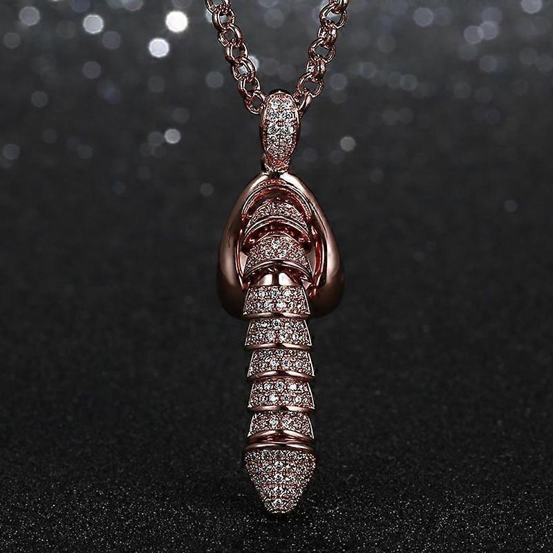 Shmshng Funny Erectable Pendant Necklace Rose Gold