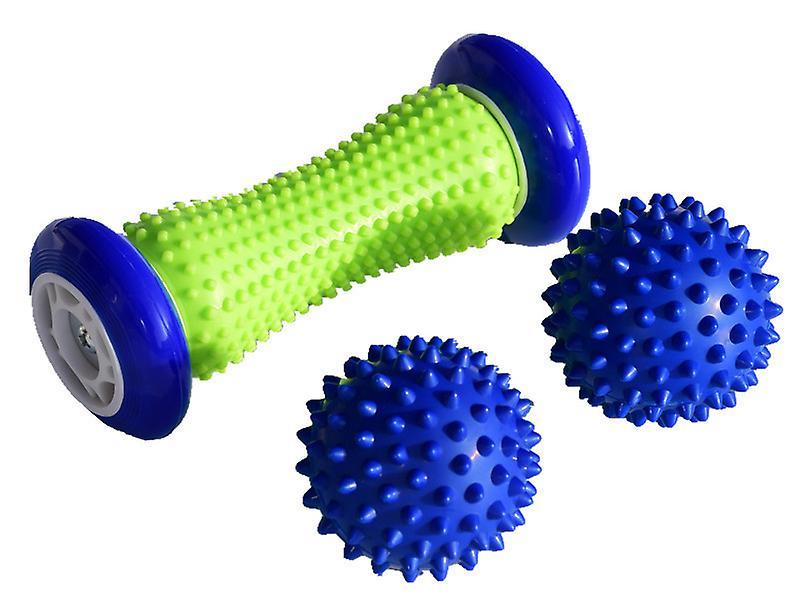 Quikhome Three-piece Foot Massage Roller Foot Pain Relief Massager Blue