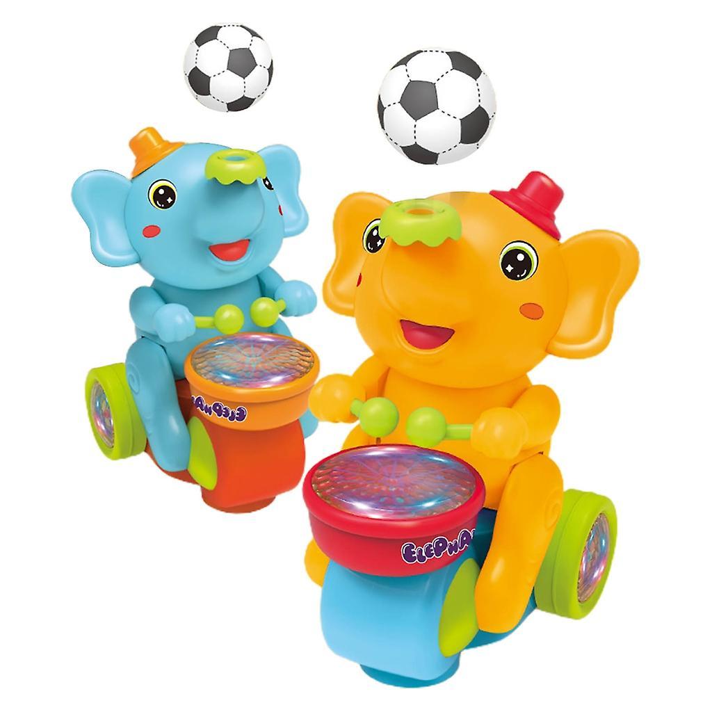 unbrand Electric Beating Drum Elephant Toy Early Education Music Singing Dancing Toy