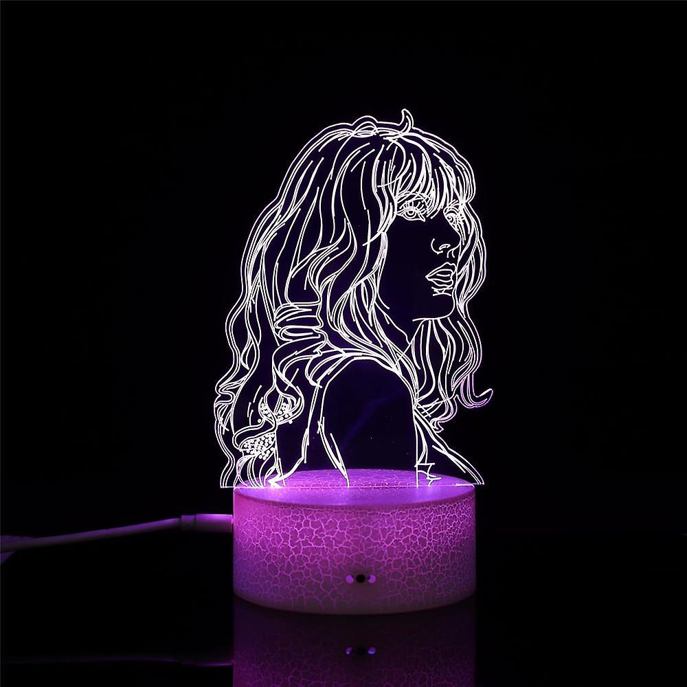 Eocici Taylor Swift 3d Illusion Lamp With Remote & Smart Touch,16 Colors Dimmable Home Decorations Bedside Lamp Gifts