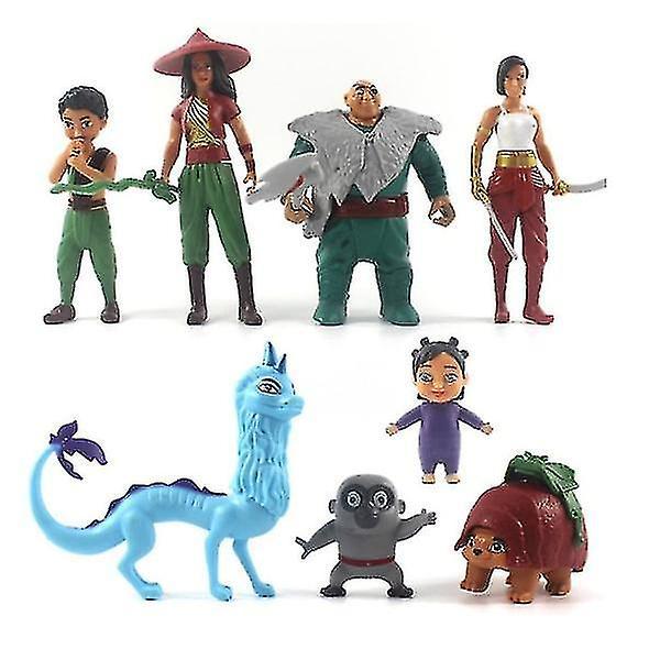 Unitoney 8pcs Raya and the Last Dragon figures-Raya and the Last Dragon